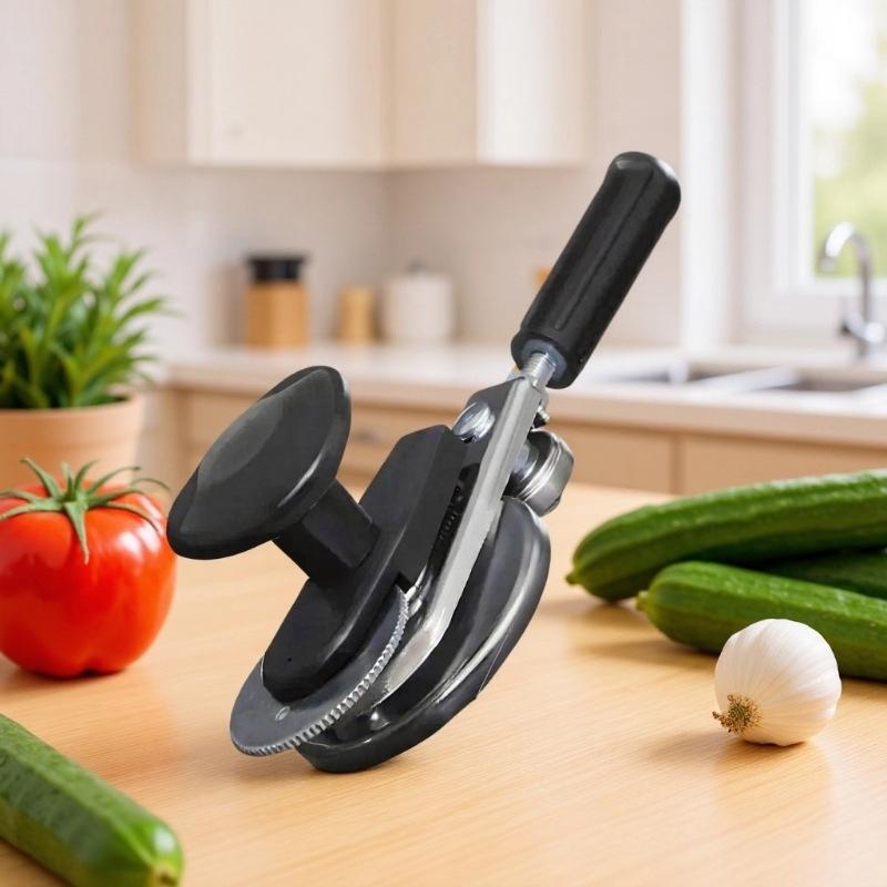 Meal Prep Manual - ที่เปิดกระป๋องแบบมือหมุนพร้อมด้ามจับกันลื่นและใบมีดคมเรียบ เหมาะสำหรับการใช้งานในครัวเรือนและการเตรียมอาหารในชีวิตประจำวัน