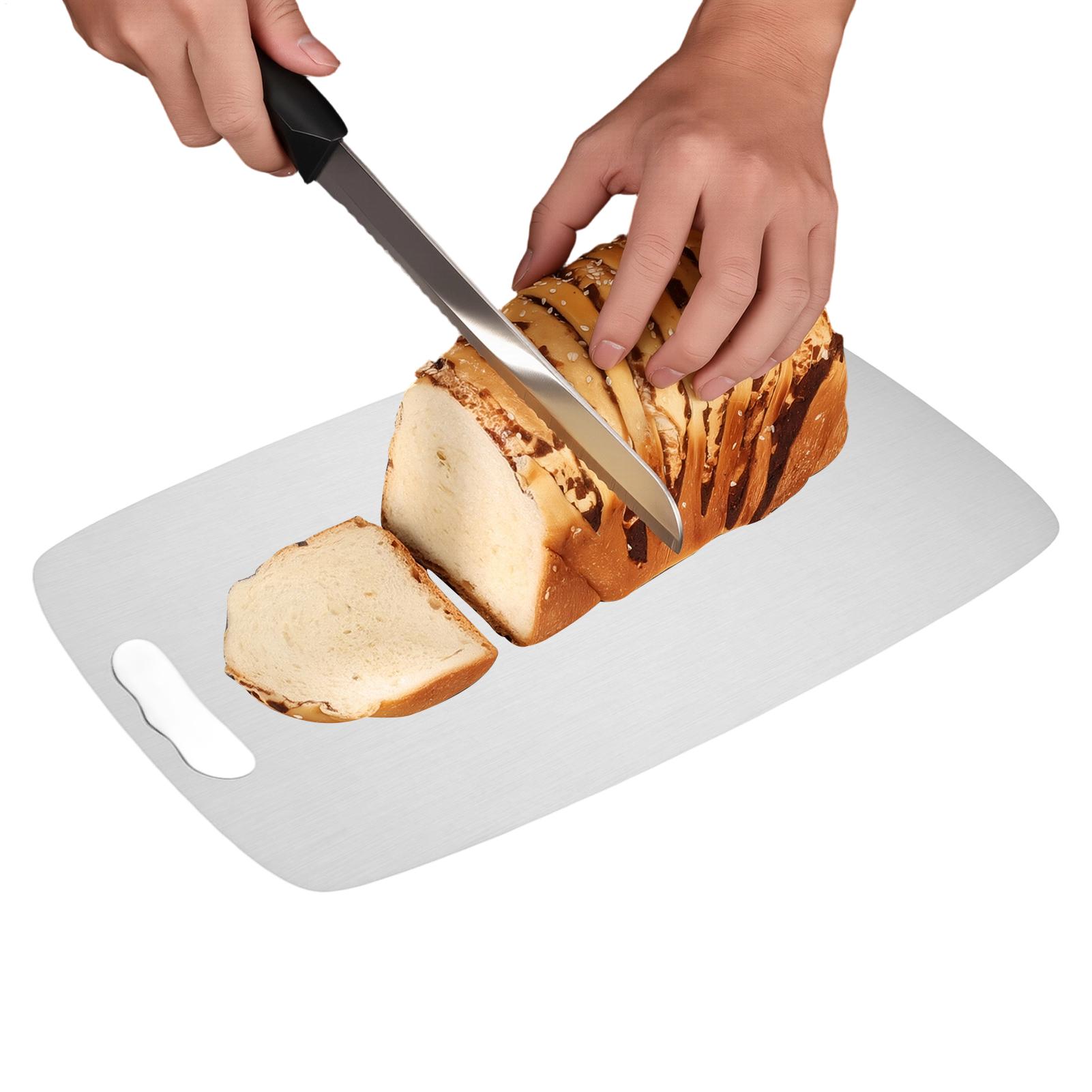 Meal Prep Cutting - เขียงสแตนเลสหนา 1.2 มม. เขียงสแตนเลสสองด้าน อุปกรณ์ครัวสำหรับเตรียมอาหาร ไก่