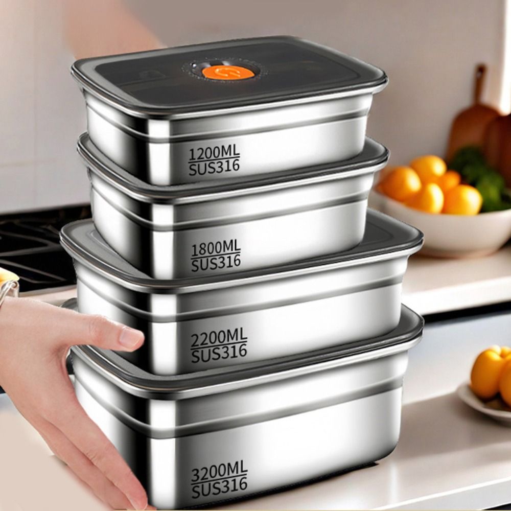 สแตนเลสตั้งแคมป์กล่องอาหารกลาง - Meal Prep Lunch Boxes บทวิจารณ์และราคา
