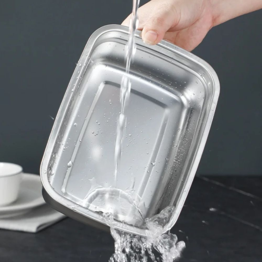 สแตนเลสตั้งแคมป์กล่องอาหารกลาง - Meal Prep Lunch Boxes บทวิจารณ์และราคา