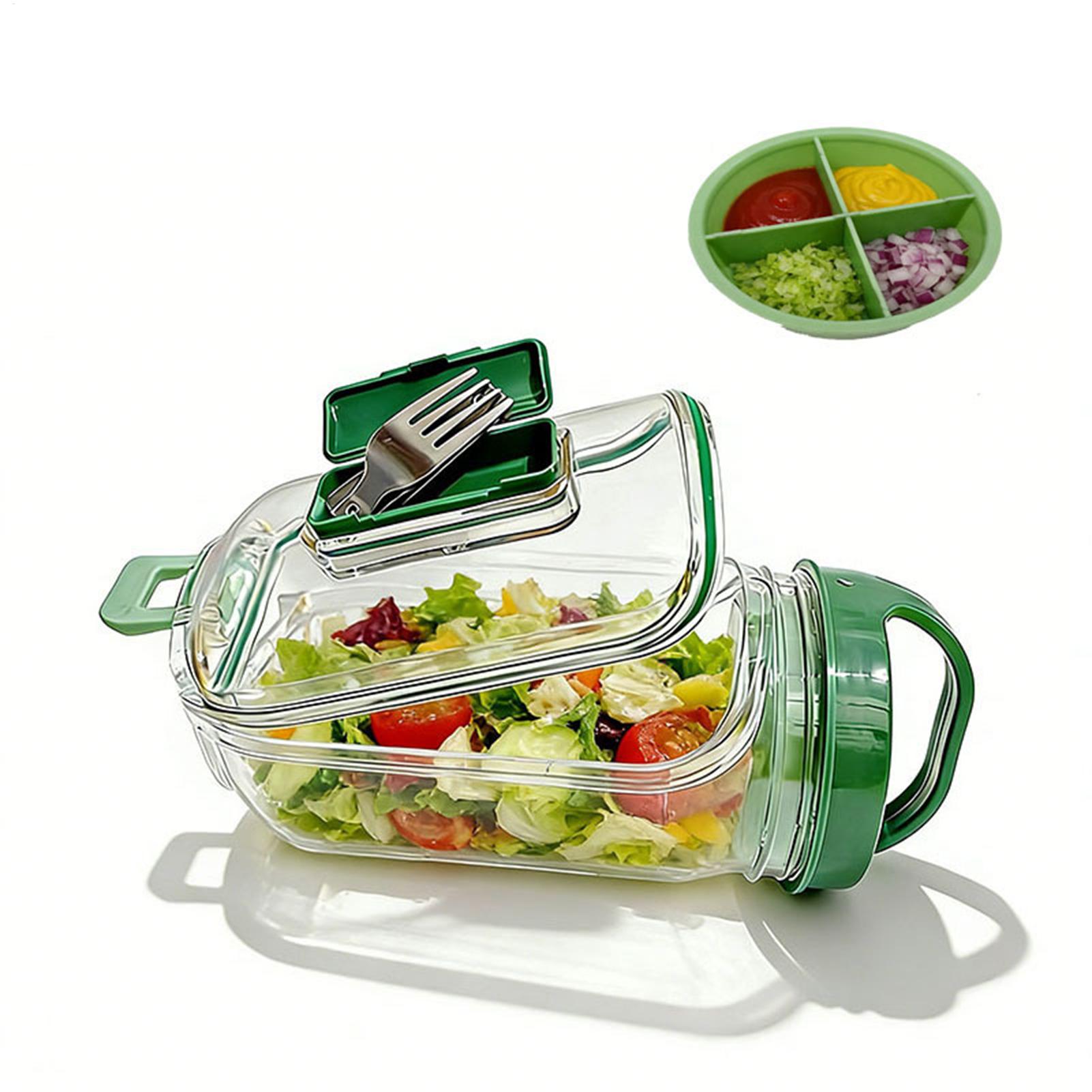 กระปุกสลัดแบบเปิดด้านข้าง 1000 - Meal Prep Gym บทวิจารณ์และราคา