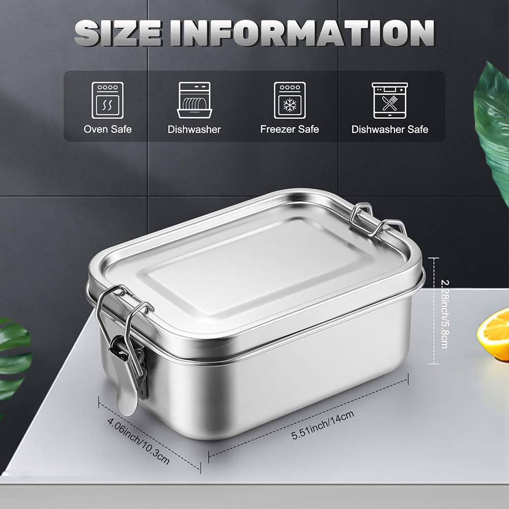 4 ชิ้นสแตนเลสสตีลกล่องเบนโตะโล - Meal Prep Lunch Boxes บทวิจารณ์และราคา