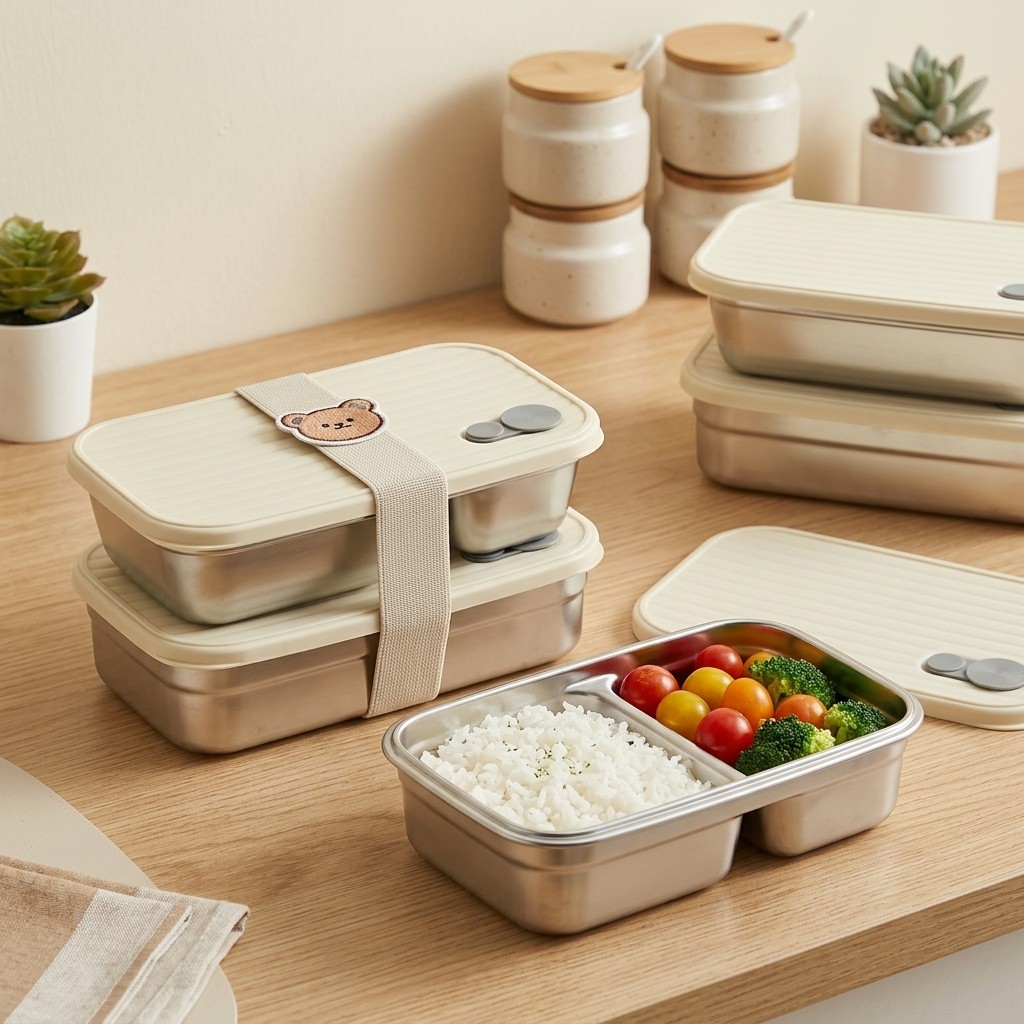 กล่องอาหารกลางวันสแตนเลส กล่อง - Meal Prep Lunch Boxes บทวิจารณ์และราคา