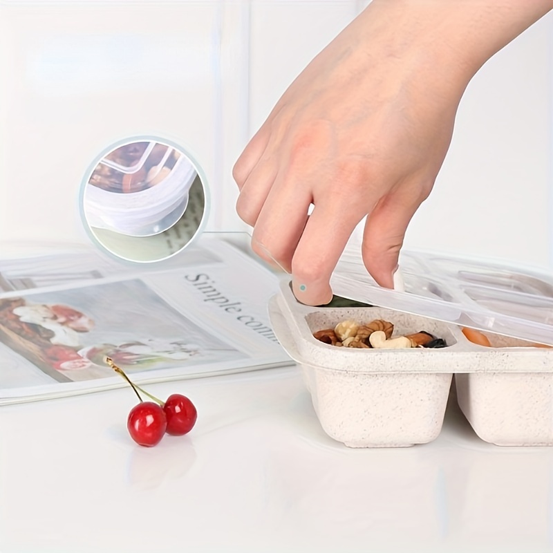 เบนโตะกล่องขนมขบเคี้ยว3ชิ้นพร้ - Meal Prep No Microwave บทวิจารณ์และราคา