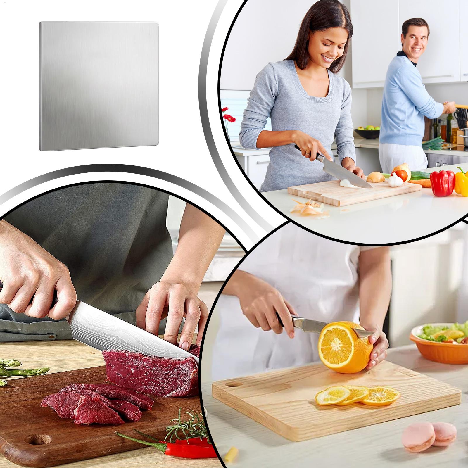 เขียงสแตนเลสสำหรับครัว ป้องกัน - Meal Prep Cutting บทวิจารณ์และราคา