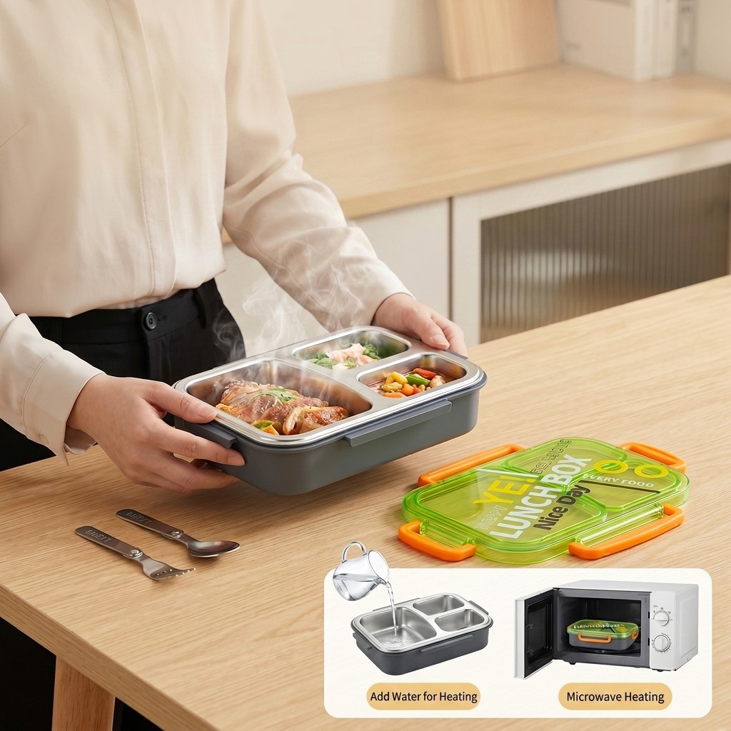 กล่องข้าวสแตนเลส 304 สำหรับเข้ - Meal Prep Lunch Boxes บทวิจารณ์และราคา
