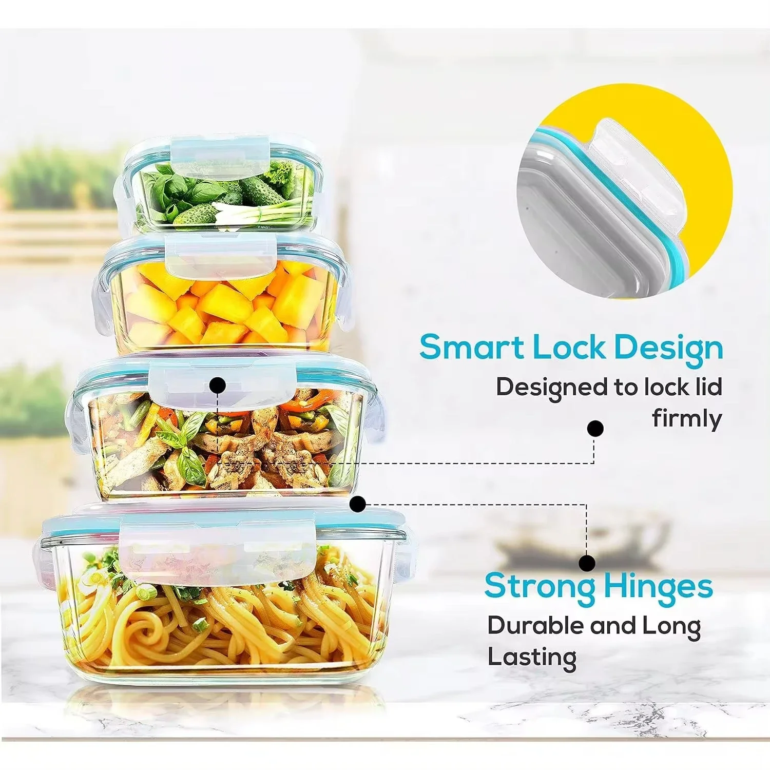 กล่องข้าวแก้วภาชนะเก็บอาหาร, อ - Meal Prep Lunch Boxes บทวิจารณ์และราคา