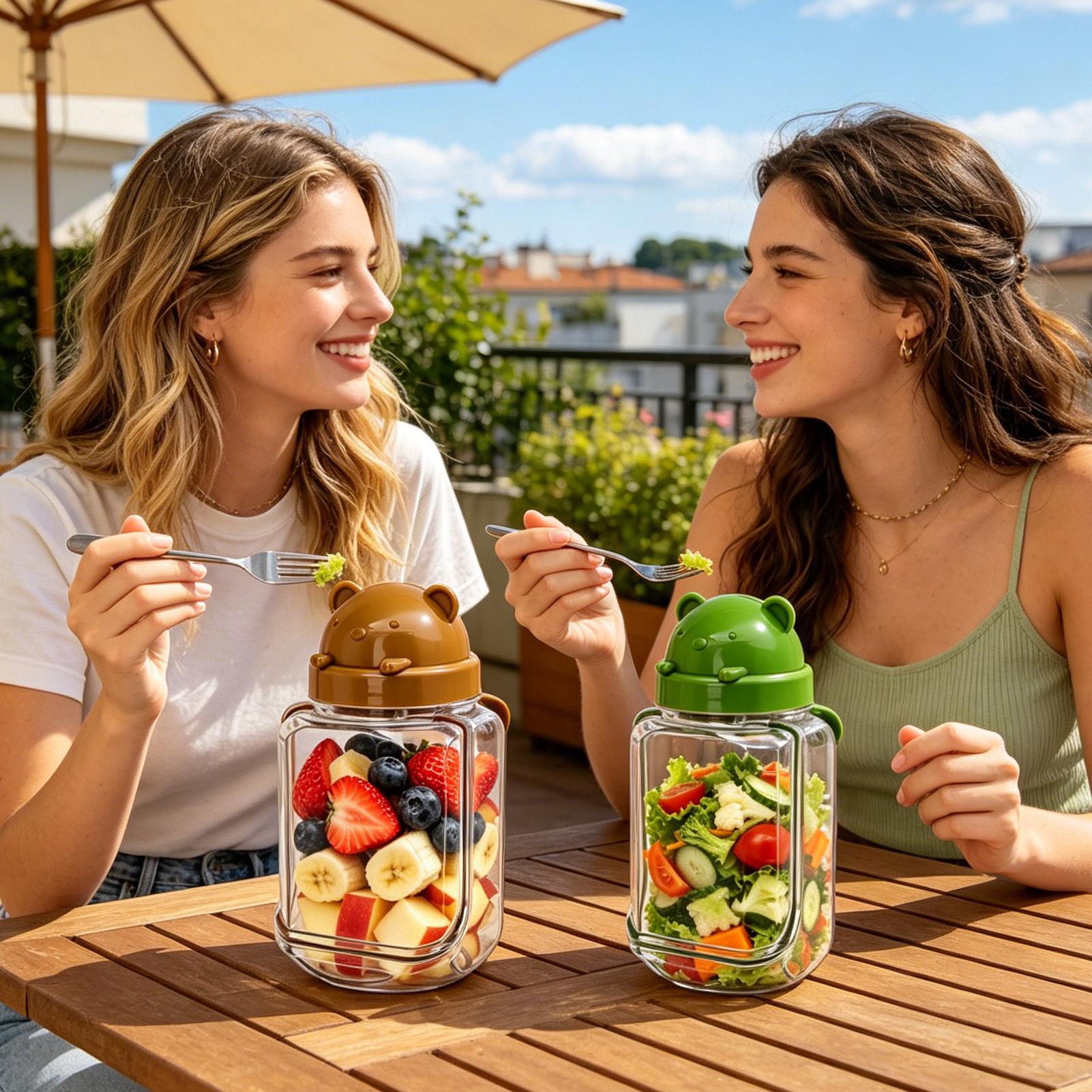 ขวดเตรียมอาหารแบบพกพา ป้องกันก - Meal Prep Gym บทวิจารณ์และราคา
