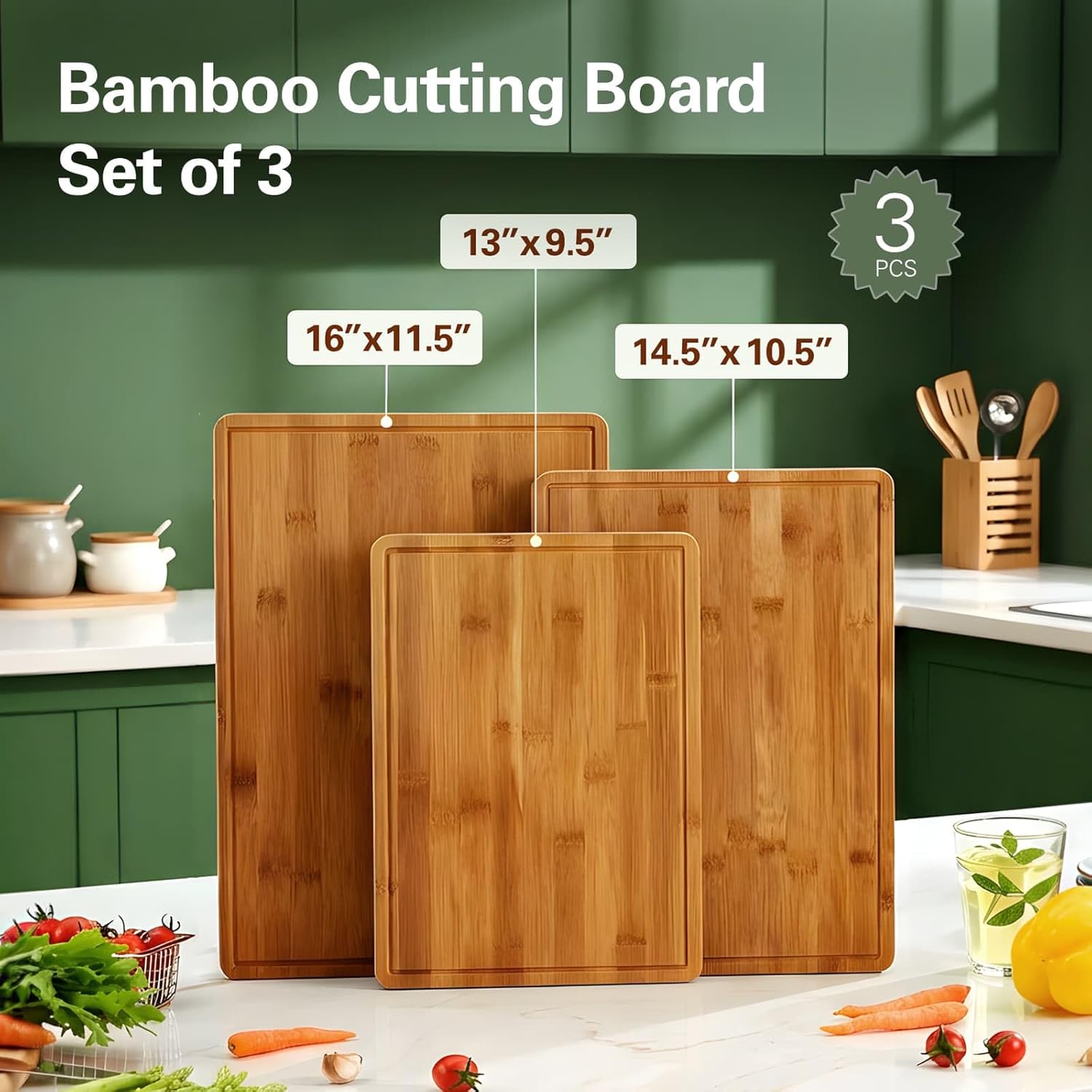 เขียงไม้ไผ่สำหรับครัว พร้อมร่อ - Meal Prep Cutting บทวิจารณ์และราคา