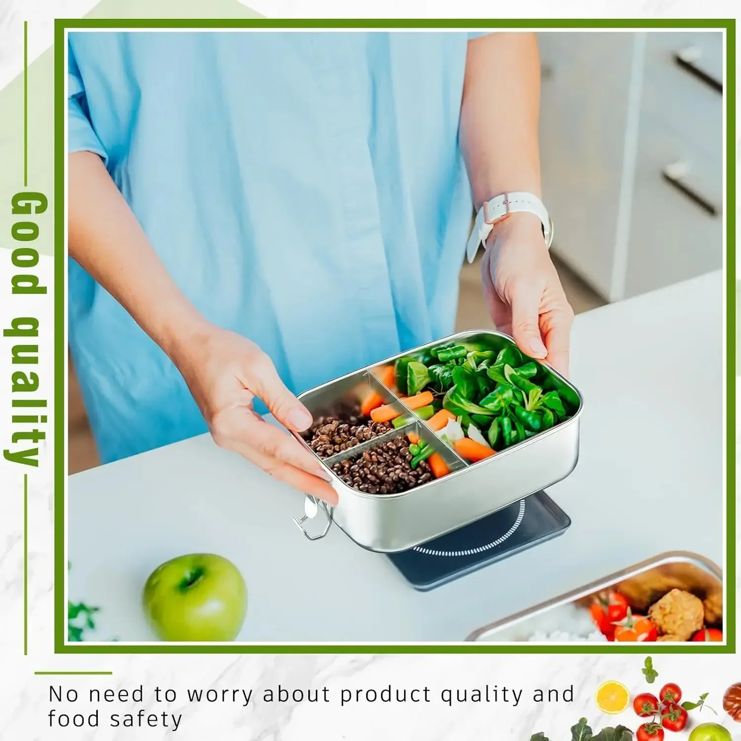 กล่องข้าวสแตนเลส 304 ป้องกันกา - Meal Prep Lunch Boxes บทวิจารณ์และราคา