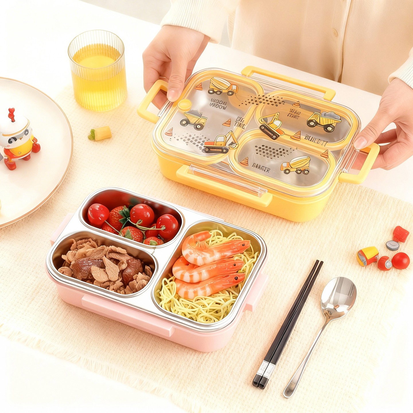 กล่องอาหารกลางวันเด็กขนาดใหญ่ล - Meal Prep Lunch Boxes บทวิจารณ์และราคา